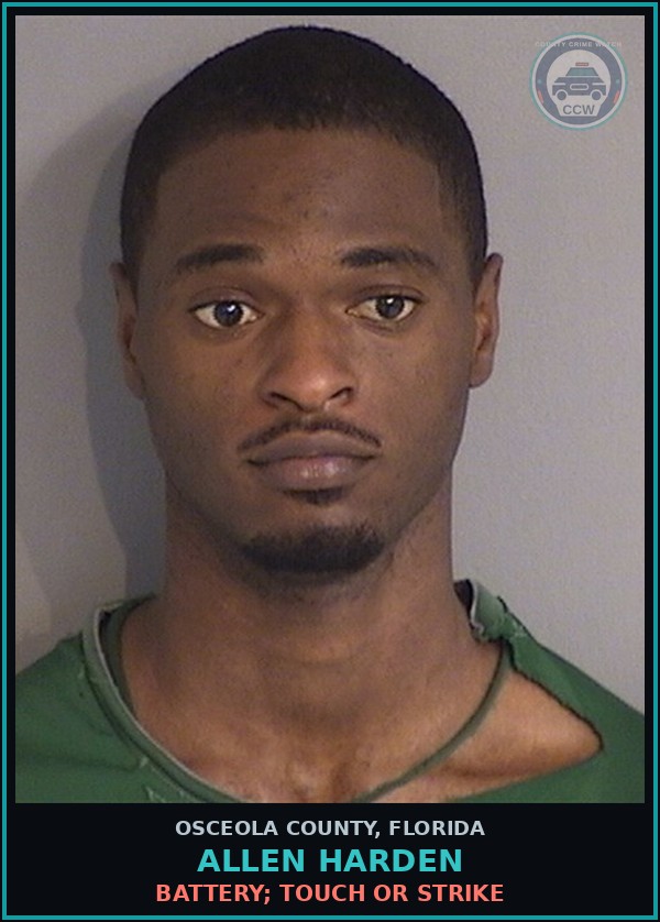 Booking mugshot of ALLEN HARDEN in Osceola County