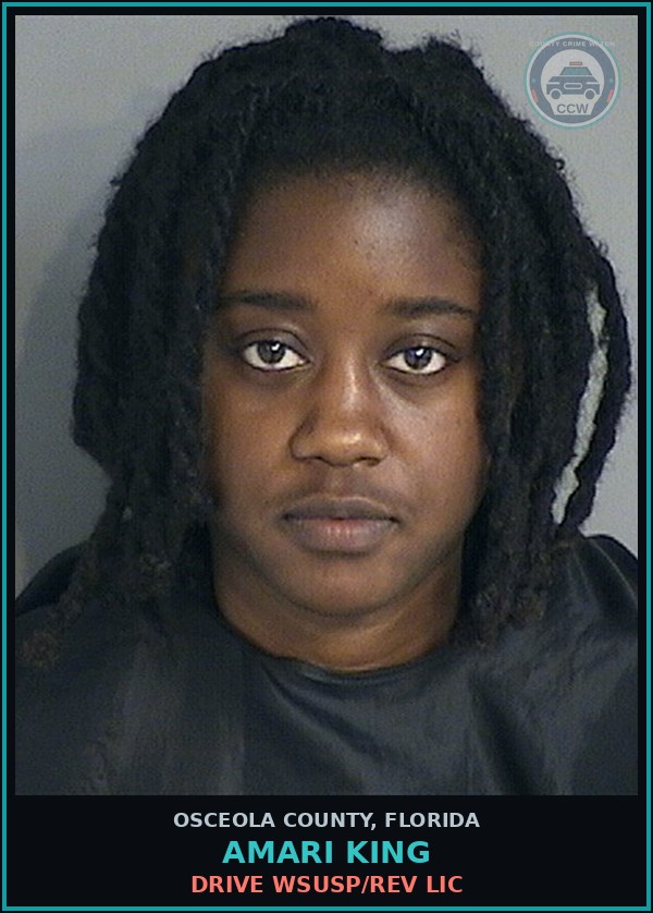 Booking mugshot of AMARI KING in Osceola County
