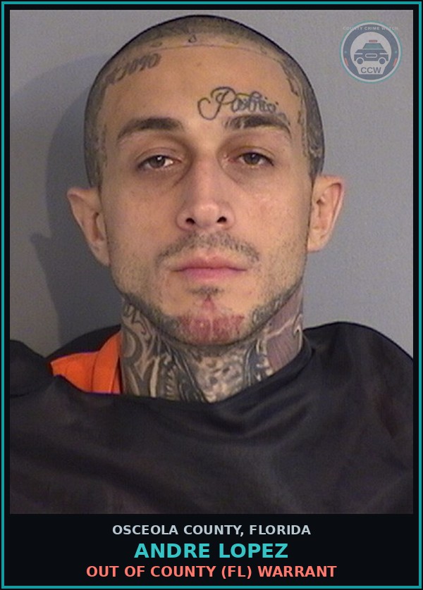 Booking mugshot of ANDRE LOPEZ in Osceola County