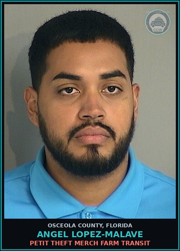 Booking mugshot of ANGEL LOPEZ-MALAVE in Osceola County