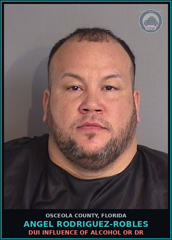 Booking mugshot of ANGEL RODRIGUEZ-ROBLES in Osceola County