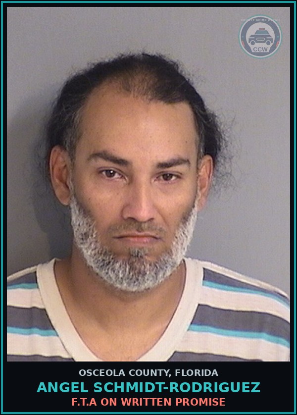 Booking mugshot of ANGEL SCHMIDT-RODRIGUEZ in Osceola County