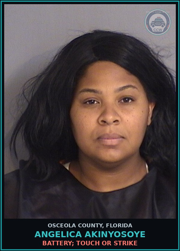 Booking mugshot of ANGELICA AKINYOSOYE in Osceola County