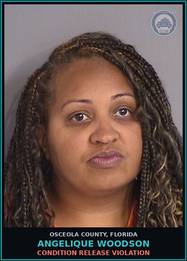 Booking mugshot of ANGELIQUE WOODSON in Osceola County