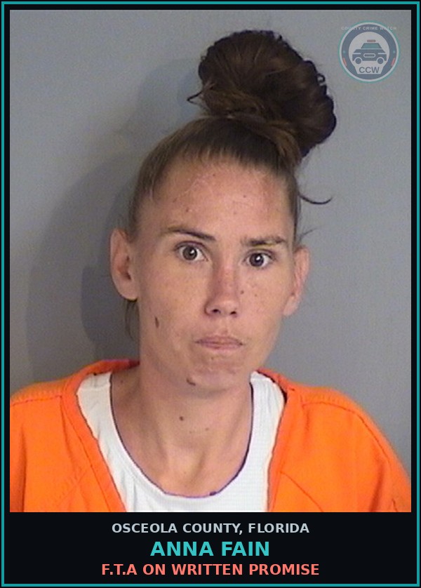Booking mugshot of ANNA FAIN in Osceola County