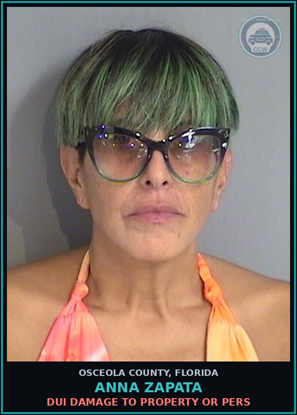 Booking mugshot of ANNA ZAPATA in Osceola County