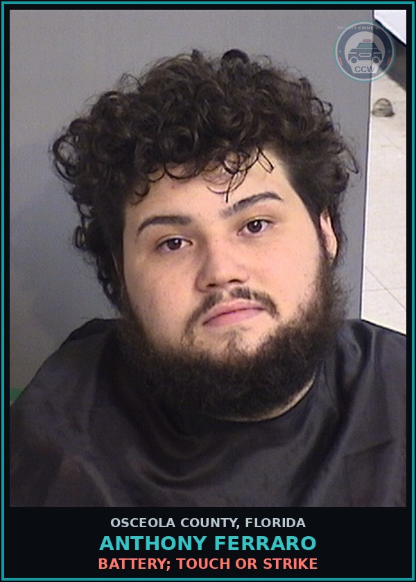 Booking mugshot of ANTHONY FERRARO in Osceola County