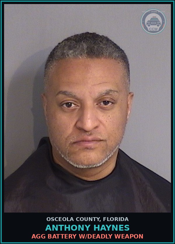 Booking mugshot of ANTHONY HAYNES in Osceola County