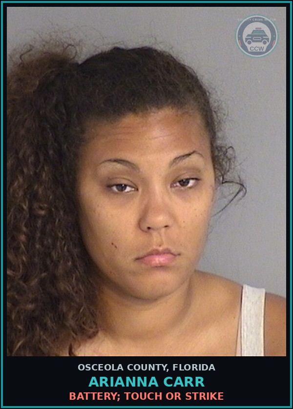 Booking mugshot of ARIANNA CARR in Osceola County