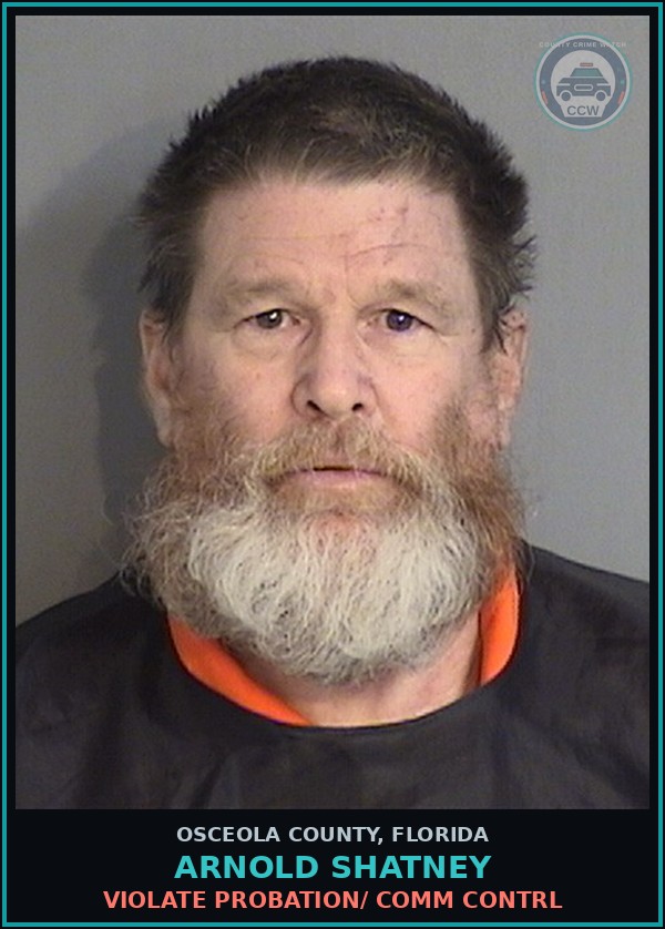 Booking mugshot of ARNOLD SHATNEY in Osceola County