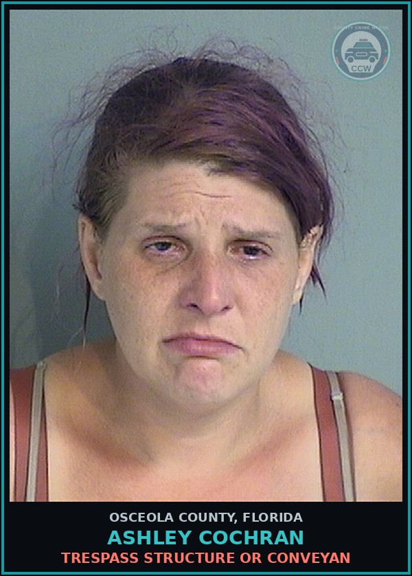 Booking mugshot of ASHLEY COCHRAN in Osceola County