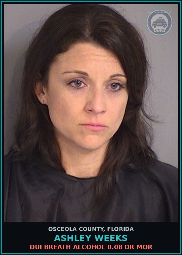 Booking mugshot of ASHLEY WEEKS in Osceola County