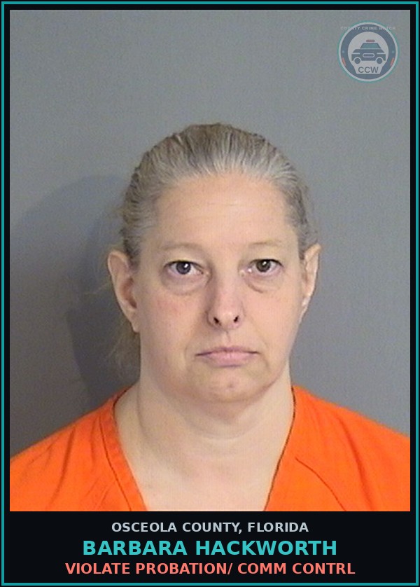 Booking mugshot of BARBARA HACKWORTH in Osceola County