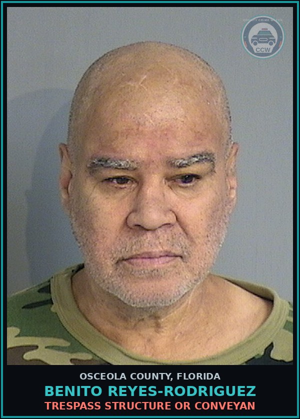 Booking mugshot of BENITO REYES-RODRIGUEZ in Osceola County