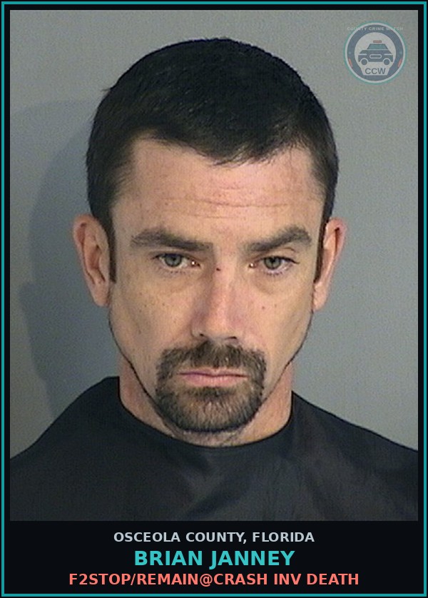 Booking mugshot of BRIAN JANNEY in Osceola County