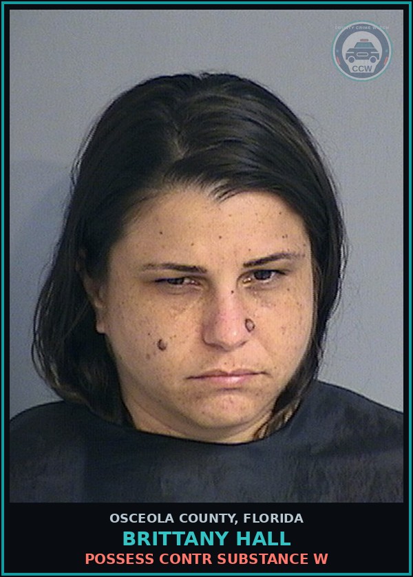 Booking mugshot of BRITTANY HALL in Osceola County