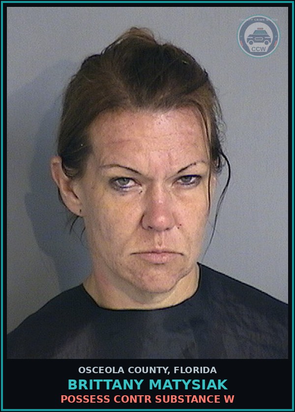 Booking mugshot of BRITTANY MATYSIAK in Osceola County