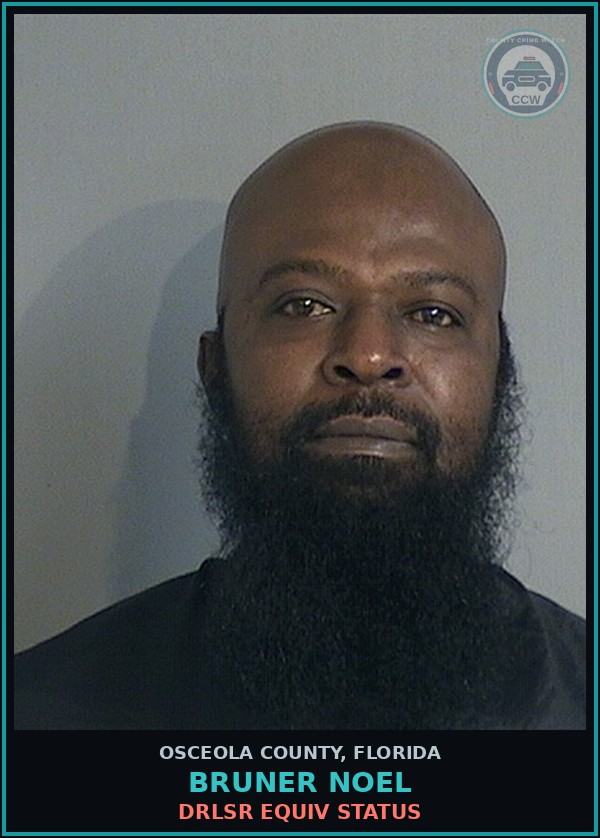 Booking mugshot of BRUNER NOEL in Osceola County
