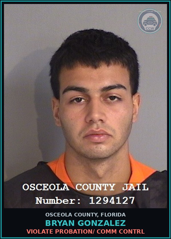 Booking mugshot of BRYAN GONZALEZ in Osceola County