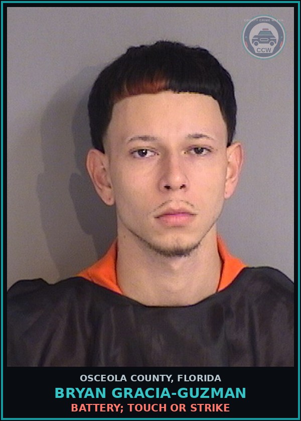 Booking mugshot of BRYAN GRACIA-GUZMAN in Osceola County