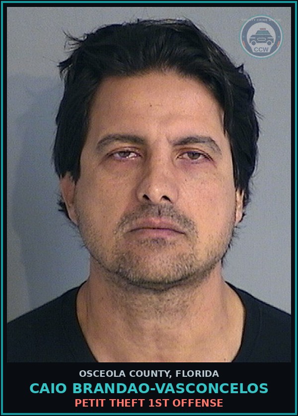Booking mugshot of CAIO BRANDAO-VASCONCELOS in Osceola County