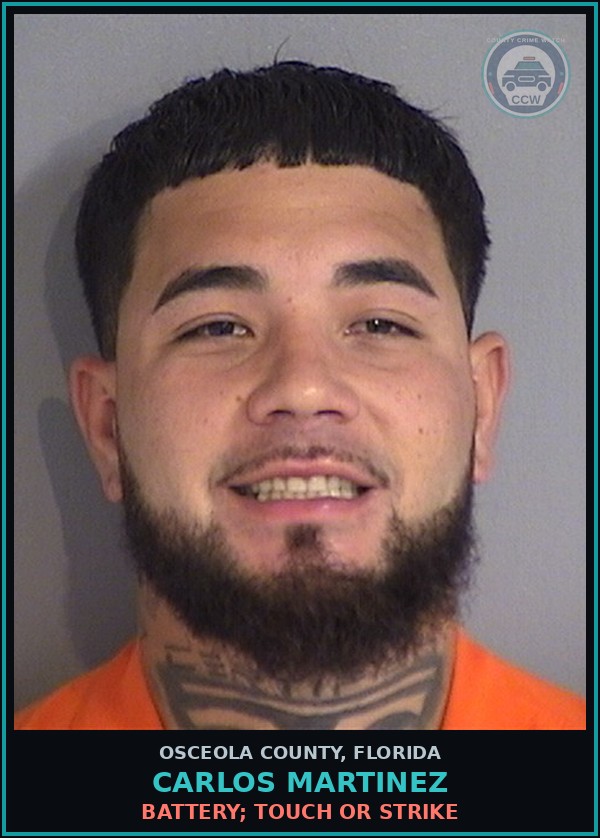 Booking mugshot of CARLOS MARTINEZ in Osceola County