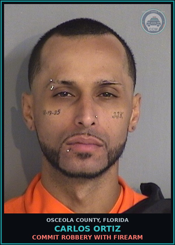 Booking mugshot of CARLOS ORTIZ in Osceola County