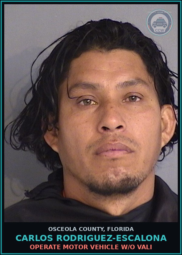 Booking mugshot of CARLOS RODRIGUEZ-ESCALONA in Osceola County