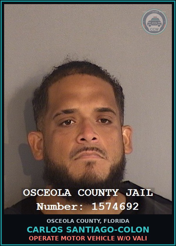 Booking mugshot of CARLOS SANTIAGO-COLON in Osceola County
