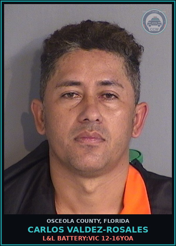 Booking mugshot of CARLOS VALDEZ-ROSALES in Osceola County