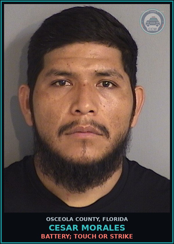 Booking mugshot of CESAR MORALES in Osceola County