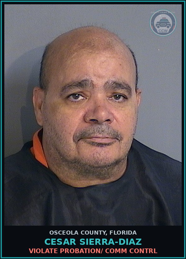 Booking mugshot of CESAR SIERRA-DIAZ in Osceola County