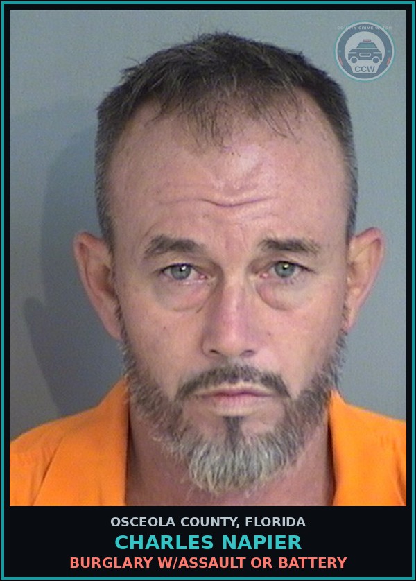 Booking mugshot of CHARLES NAPIER in Osceola County