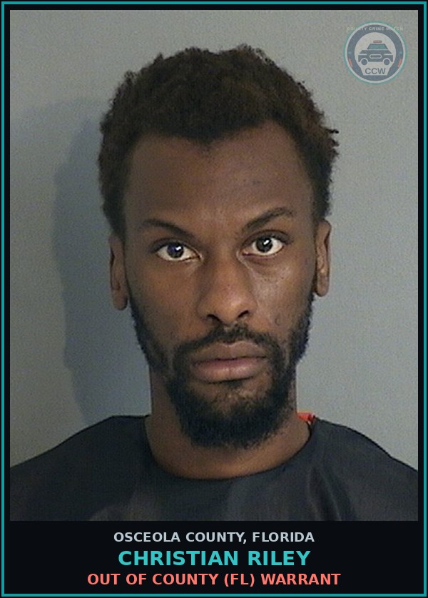 Booking mugshot of CHRISTIAN RILEY in Osceola County