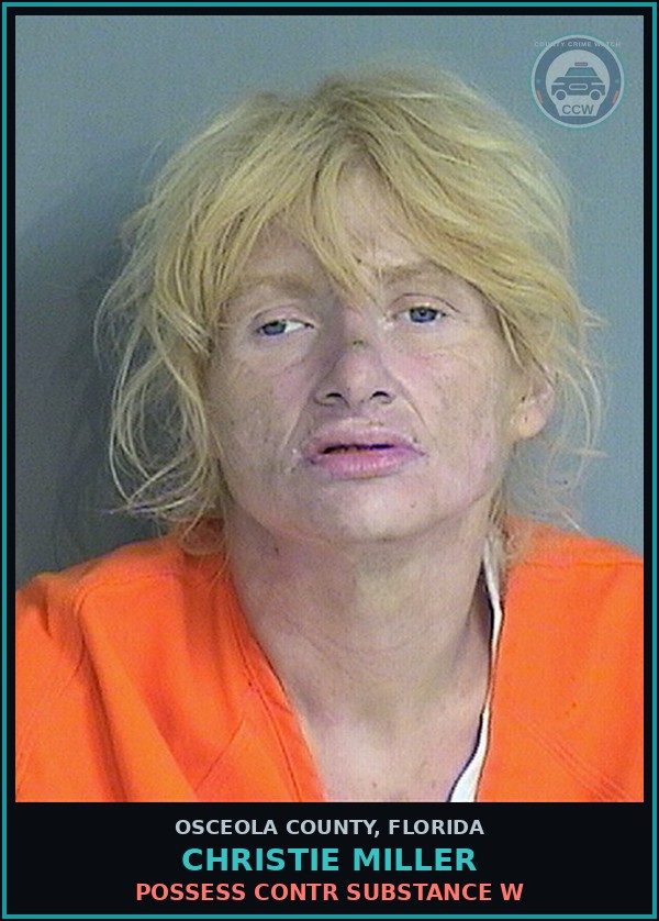 Booking mugshot of CHRISTIE MILLER in Osceola County