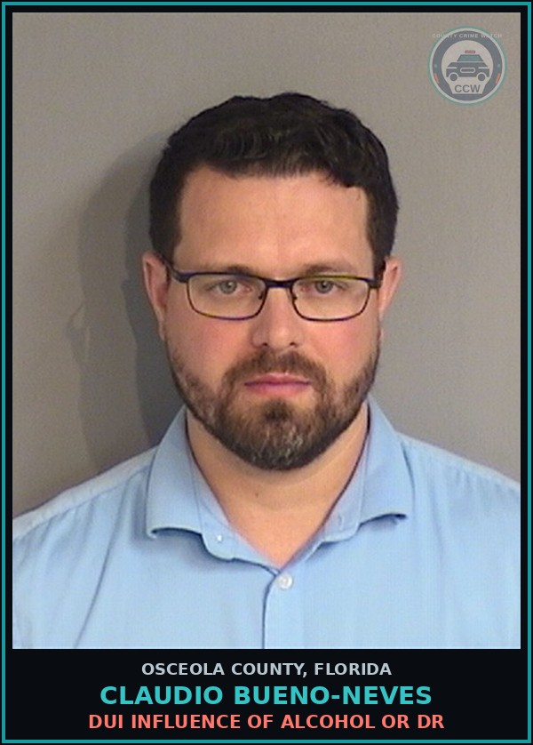 Booking mugshot of CLAUDIO BUENO-NEVES in Osceola County