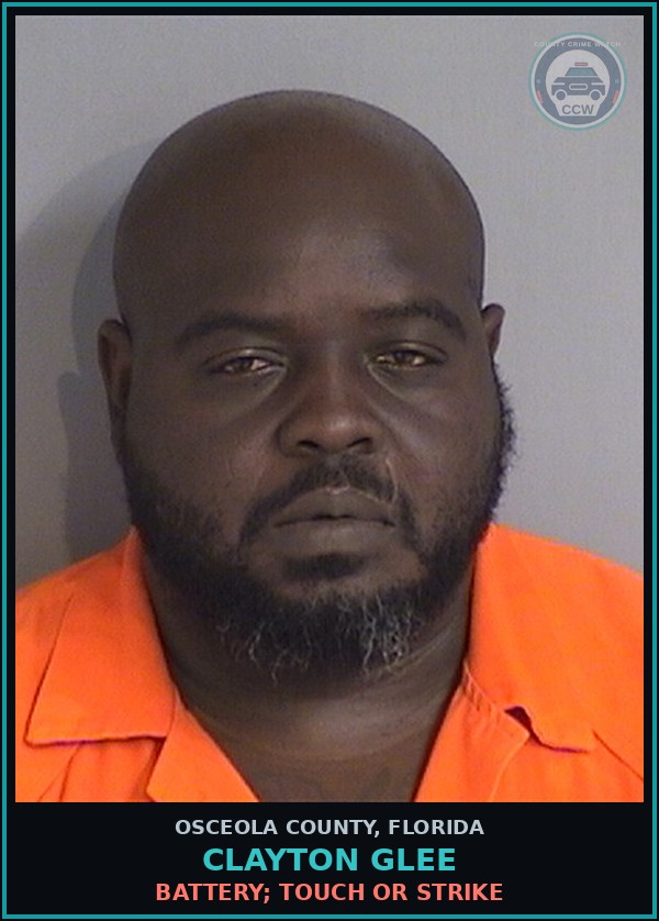 Booking mugshot of CLAYTON GLEE in Osceola County