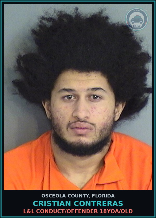 Booking mugshot of CRISTIAN CONTRERAS in Osceola County