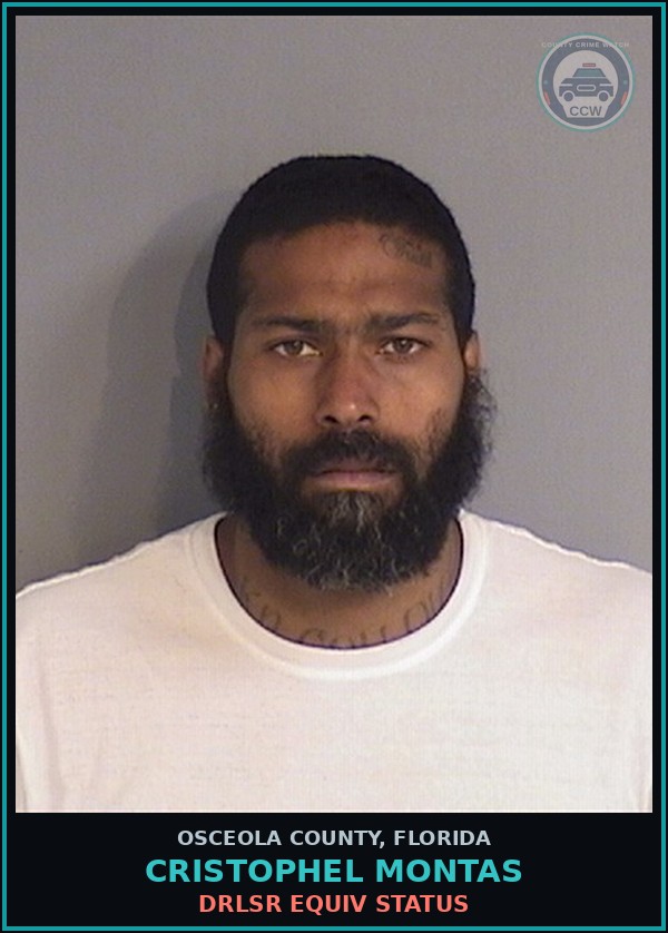 Booking mugshot of CRISTOPHEL MONTAS in Osceola County