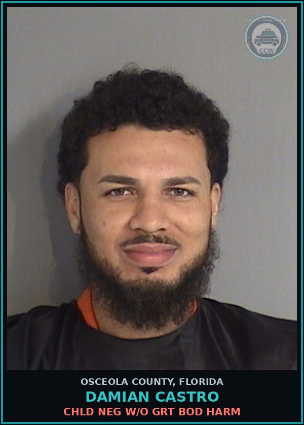 Booking mugshot of DAMIAN CASTRO in Osceola County