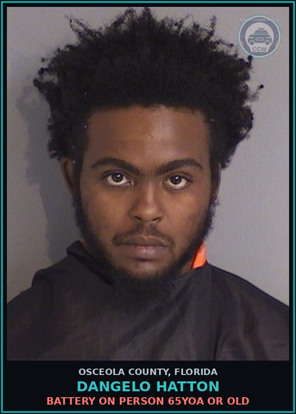 Booking mugshot of DANGELO HATTON in Osceola County