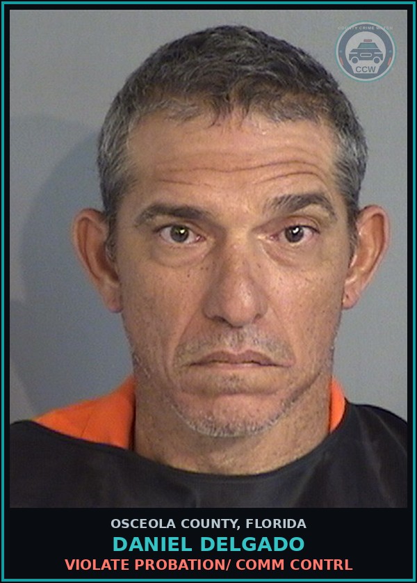 Booking mugshot of DANIEL DELGADO in Osceola County