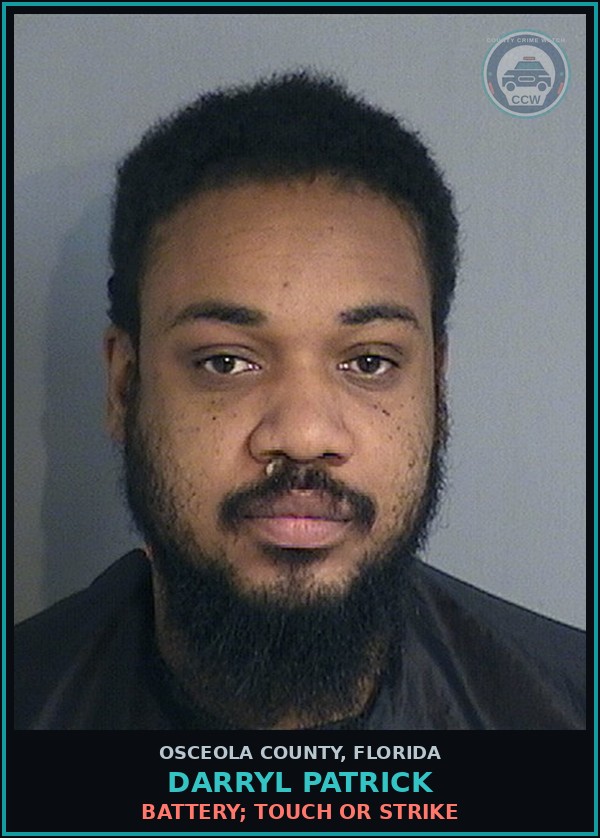 Booking mugshot of DARRYL PATRICK in Osceola County