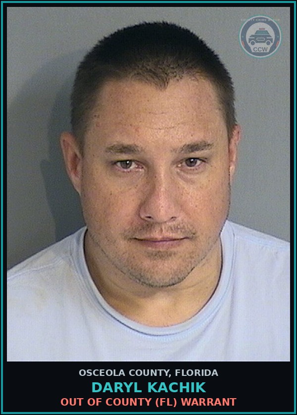 Booking mugshot of DARYL KACHIK in Osceola County