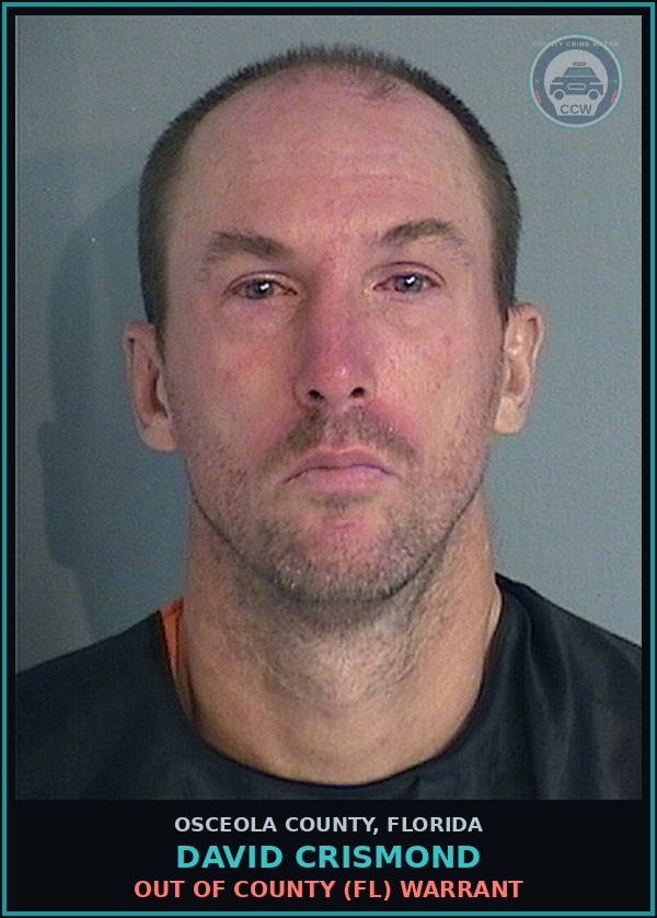 Booking mugshot of DAVID CRISMOND in Osceola County