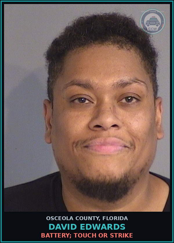 Booking mugshot of DAVID EDWARDS in Osceola County