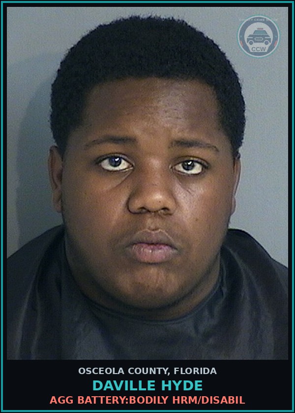 Booking mugshot of DAVILLE HYDE in Osceola County