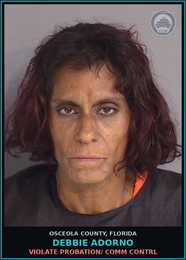 Booking mugshot of DEBBIE ADORNO in Osceola County
