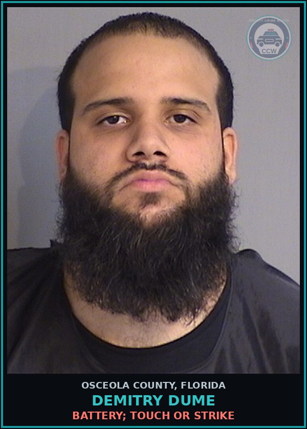 Booking mugshot of DEMITRY DUME in Osceola County