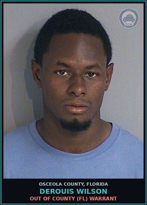 Booking mugshot of DEROUIS WILSON in Osceola County